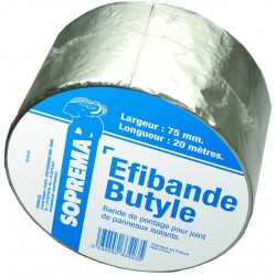 Bande d'étanchéité butyl / aluminium adhésive à froidRouleau