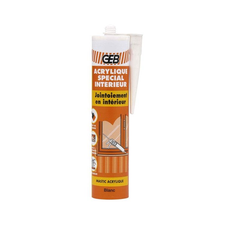 GEB acrylique, mastic d'étachéité intérieur pour le bâtiment