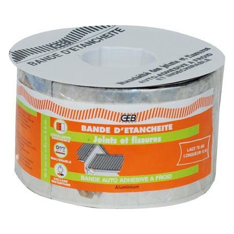 Bande d'étanchéité butyl / aluminium adhésive à froidRouleau