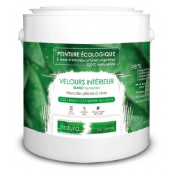 PEINTURE BLANCHE VELOURS INTERIEUR - NATURA ECOCERT