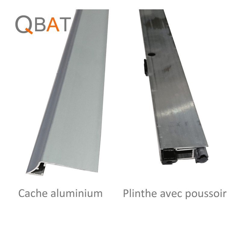 Plinthe acoustique thermique automatique rainurées en aluminium