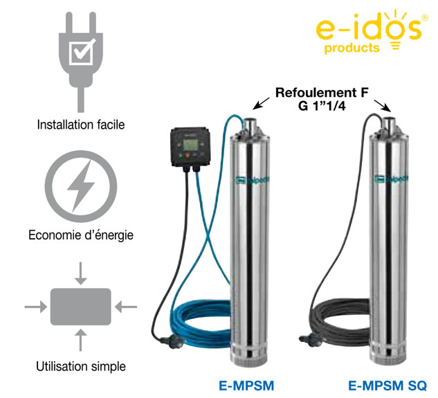 Pompe immergée 5 multicellulaires automatique E-MPSM SQ Calpeda