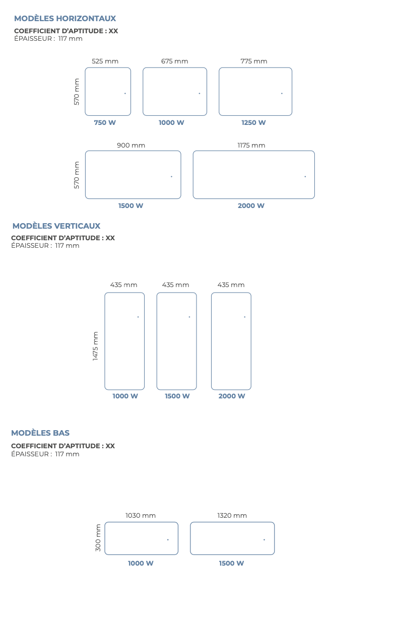 dook gamme verticaux horizontaux et bas